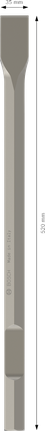 Cincel plano Bosch PRO HEX-4C 35 x 520 mm.