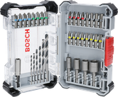 Juego de 35 brocas HSS y destornilladores extraduros Bosch .