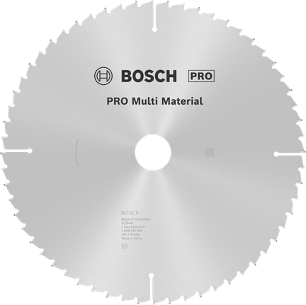 Hoja de sierra circular multimaterial Bosch PRO, 254 mm.
