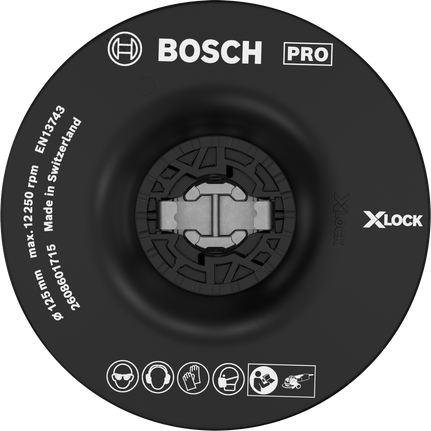 Base de impresión Bosch PRO Medium de 125 mm con sistema X-Lock.