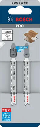 Hojas de sierra de calar Bosch PRO Laminate clean T101BIF 83 mm 2 uds.