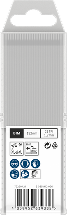 Hojas de sierra de calar Bosch PRO Metal Pipes Profiles T321AF 132 mm 25 uds.