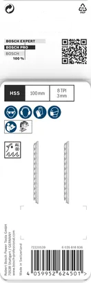 Hojas de sierra de calar Bosch PRO Alu T127D 100 mm 2 uds.