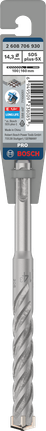 Broca para taladro percutor Bosch PRO SDS plus-5X 14,3×100×160 mm.