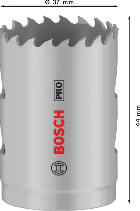 Sierra de corona multimaterial Bosch PRO roscada de 37 mm.