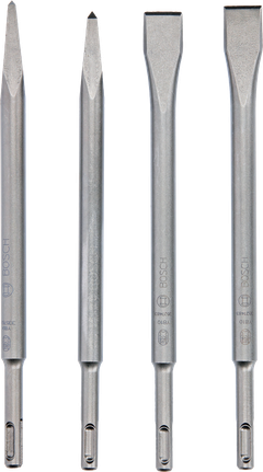 Juego de cinceles Bosch PRO SDS plus-4C de 4 piezas para taladros percutores.
