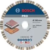 Disco de diamante Bosch PRO Stone 180 mm para cortar piedra.