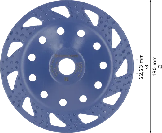 Cabezal de desbaste plano grueso multimaterial Bosch EXPERT de 180 mm.