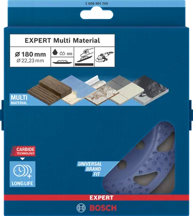 Cabezal de pulido Bosch EXPERT Multi Material de 180 mm.