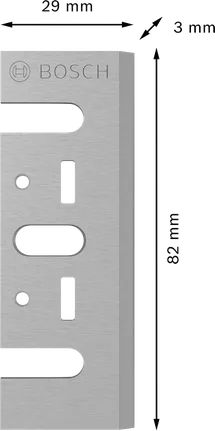 Cuchilla para cepilladora Bosch PRO 82x29x3 mm para un cepillado suave.