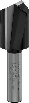 Broca recta para fresadora Bosch PRO de dos flautas de 18 x 24,6 mm.