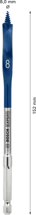 Broca de pala autocortante Bosch EXPERT de 8x152 mm.