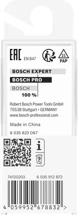 Broca enrutadora Bosch PRO de 1/2″ x 3/8″, vástago de 1/4″.