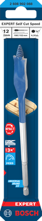 Broca de pala autocortante Bosch EXPERT de 12 x 152 mm.