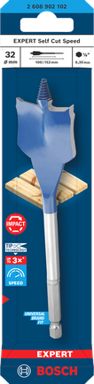 Broca plana Bosch EXPERT Self Cut Speed ​​de 32 mm.