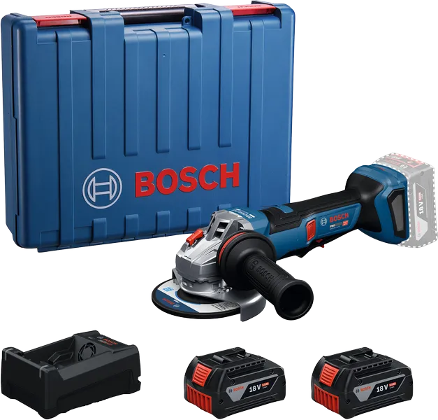 Kit de amoladora angular inalámbrica Bosch GWS18V-11PS.