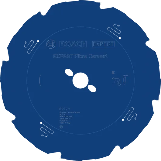 Hoja de sierra circular para fibrocemento Bosch EXPERT de 305 mm.