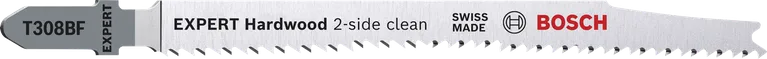 Hoja de sierra de calar Bosch EXPERT Hardwood, limpieza por ambos lados T308BF.