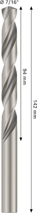 Broca helicoidal Bosch PRO Metal HSS-G 11,11x94x142 mm.