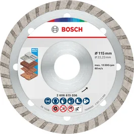 Disco de corte de diamante turbo multimaterial Bosch de 115 mm.