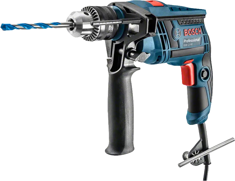 Taladro de impacto Bosch GSB 13 con potencia de entrada de 650W.