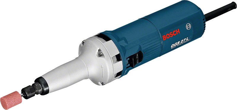 Amoladora recta Bosch GGS 27 L con broca de amolar.