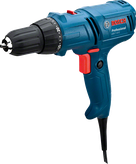 Taladro eléctrico azul.