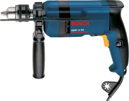 Taladro eléctrico Bosch azul.