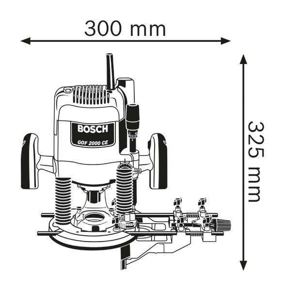 Diagrama de dimensiones del enrutador.