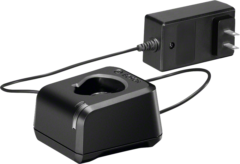 Cargador de batería Bosch GAL 12V-20 con fuente de alimentación.