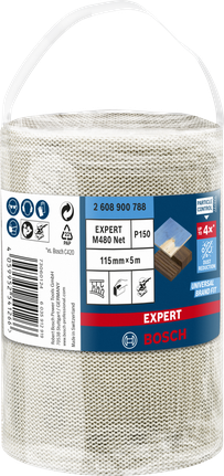 Rollo de red lijadora Bosch EXPERT M480 115 mm x 5 m G 150.