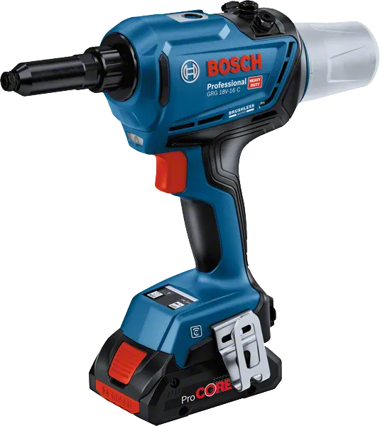 Pistola remachadora inalámbrica Bosch de 18 V.