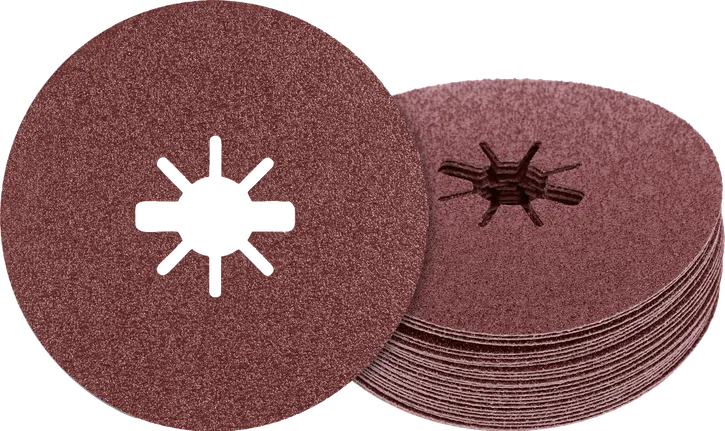 Discos de lijado de fibra Bosch para lijado de metales.