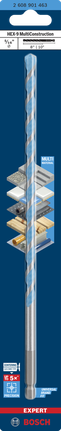 Broca multiconstrucción Bosch EXPERT HEX-9 de 3/8″.