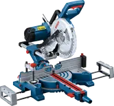 Sierra ingletadora Bosch GCM 254 D con guía angular ajustable.