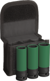Juego de llaves de impacto Bosch PRO con fundas de PET, 1/2 pulgada, 3 piezas.