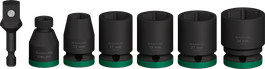 Juego de llaves de impacto Bosch PRO con adaptador, 7 piezas.