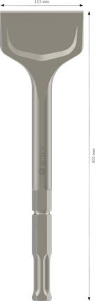 Cincel de pala Bosch PRO Hex-5C 115x400 mm.