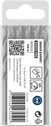 Embalaje de la broca Bosch PRO Metal HSS-G 13/64″.