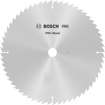 Hoja de sierra circular Bosch PRO Wood de 356 mm para cortar madera.