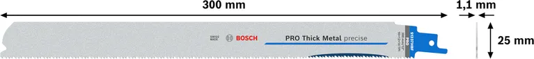 Hoja de sierra Bosch PRO Thick Metal Precise S1237HBF de 300 mm.