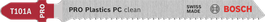 Hoja de sierra de calar Bosch PRO Plastics PC clean T101A para cortes limpios.
