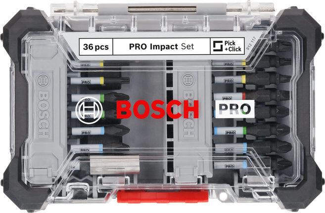 Juego de puntas de destornillador de impacto Bosch PRO de 36 piezas.
