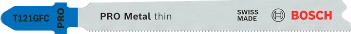 Hoja de sierra de calar Bosch PRO Metal thin T121GFC para cortar metal.