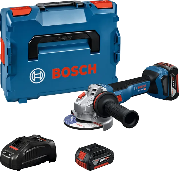 Juego de amoladora angular inalámbrica Bosch de 18 V.