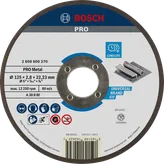 Disco de corte de metal Bosch PRO de 125 mm para corte universal de metales.