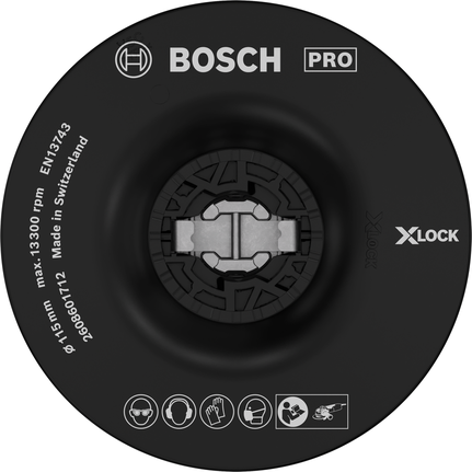 Almohadilla de respaldo Bosch PRO mediana de 115 mm X-LOCK.