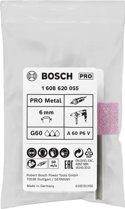 Juego de puntas montadas de acero Bosch PRO 25×20 mm G60 cilíndricas.