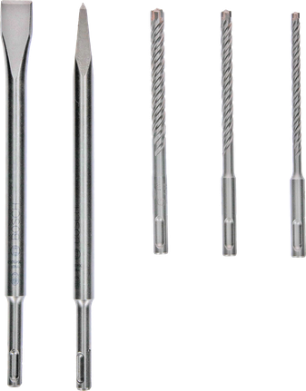 Juego de cinceles y brocas Bosch PRO SDS plus-4C, 5 piezas.