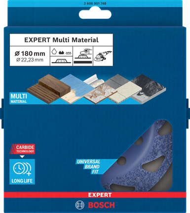 Cabezal de rectificado multimaterial de carburo Bosch EXPERT de 180 mm.